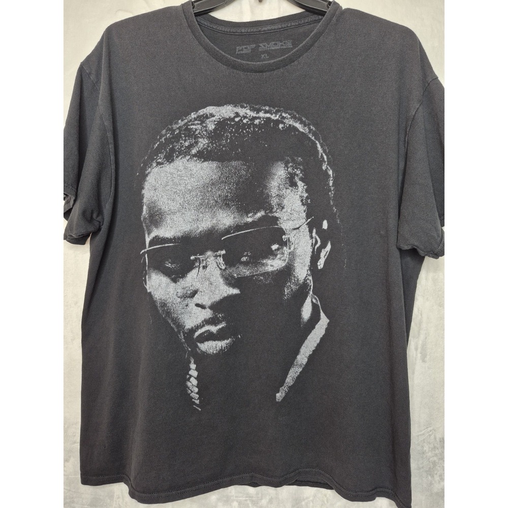 Pop Smoke The Woo Forever Rap Tee T Shirt Mens XL Charcoal Shoot For Stars 24x29 - Picture 2 of 6